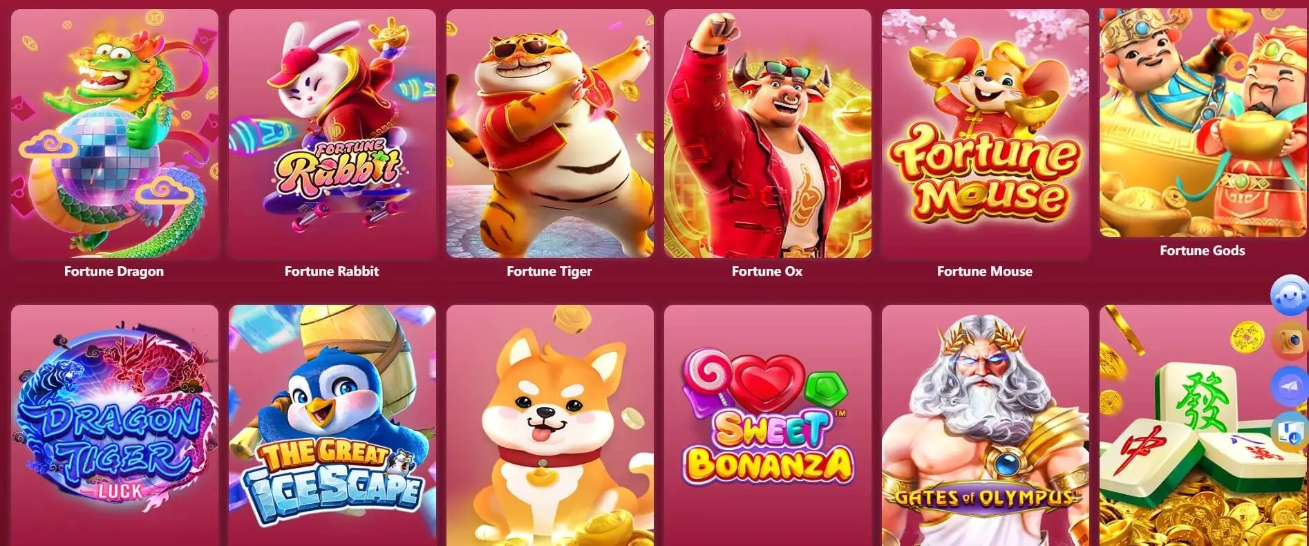 me777 tampilan lobby game terpadu desktop dan mobile
